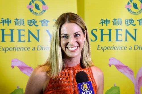 Nicole Rowles, journalist for Channel 9 and NBN news and a professional dancer, at the performance in Gold Coast on March 4