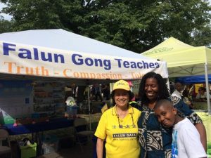 Group photo with a Falun Gong practitioner