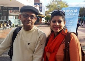 Somya and Danish Khan support Falun Gong.