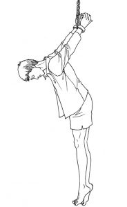Torture Illustration: The Hung up torture method.