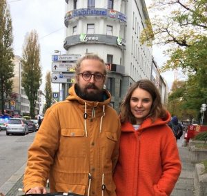 Dennis (left) studies at Ludwig-Maximilian University of Munich.