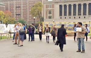 The Falun Dafa Student Club at Columbia University in New York City held a photo exhibition on campus.