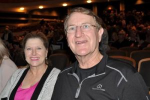 Larry Graves, former financial services executive for Dell Inc, with wife at The Long Center for the Performing Arts in Austin, TX on December 26, 2016