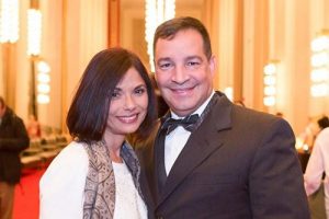 Brigadier General Hector Lopez and his wife, Lourdes, at the Kennedy Center Opera House on January 17, 2017