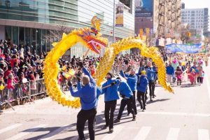 Dragon dance by Western practitioners.