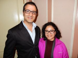 Banker Sid Razdan and his friend at the Shen Yun performance in Philadelphia on February 20.