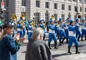 Many really enjoyed the Tian Guo Marching Band at St Patrick's Day parade in San Francisco.