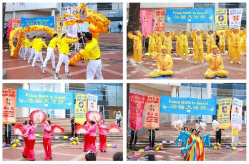 Practitioners gave performances to celebrate the Mid-Autumn Festival. 